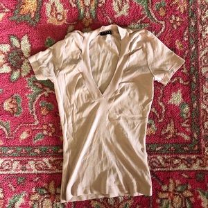 Pink T-shirt in V SIZE XS
